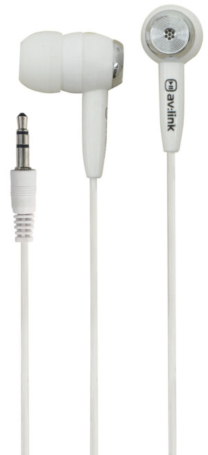 av:link EC9W In-Ear Stereo Earphones in White