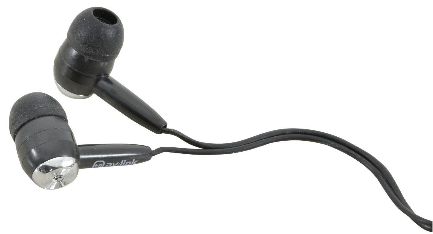 av:link EC9B In-Ear Stereo Earphones in Black - Image 2