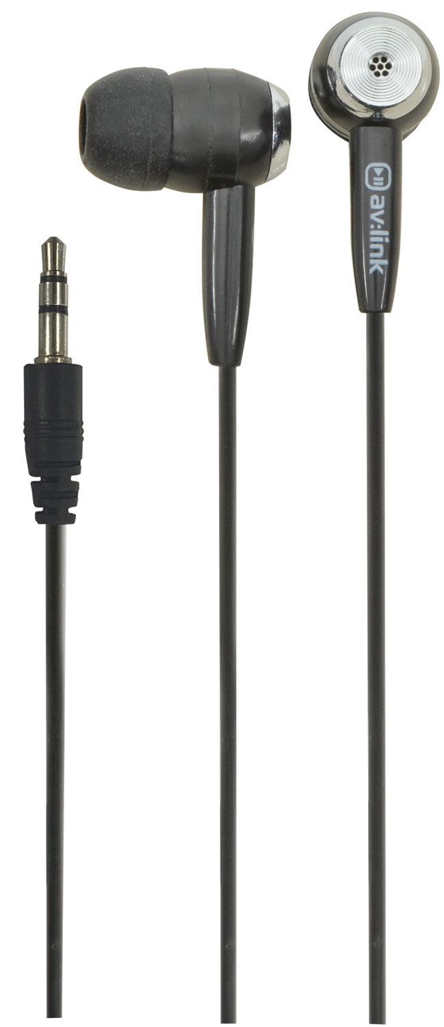av:link EC9B In-Ear Stereo Earphones in Black