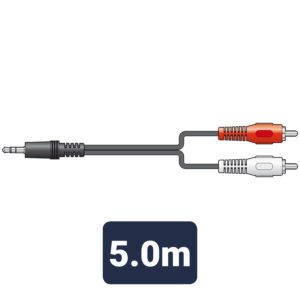 3.5mm Stereo Plug to 2 x RCA Plugs Leads (5m)