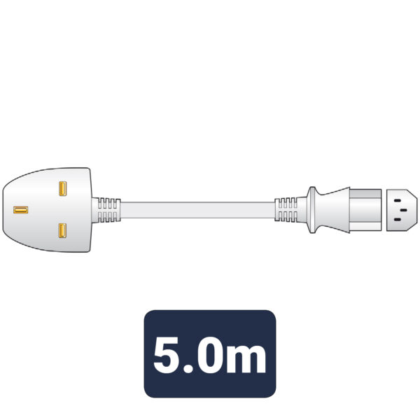 Mains Power Leads UK - IEC 10A - 5.0m