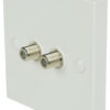 Double Low Loss F-Type Screw Wallplate - Image 2