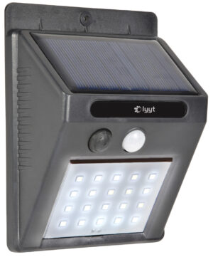 Lyyt 20 LED Solar Outdoor Garden Wall Fence Light with Motion Sensor