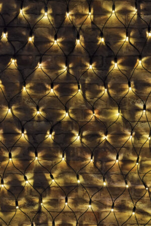 Connectable Outdoor LED Net Lights 144 LEDs 1.2m Warm White
