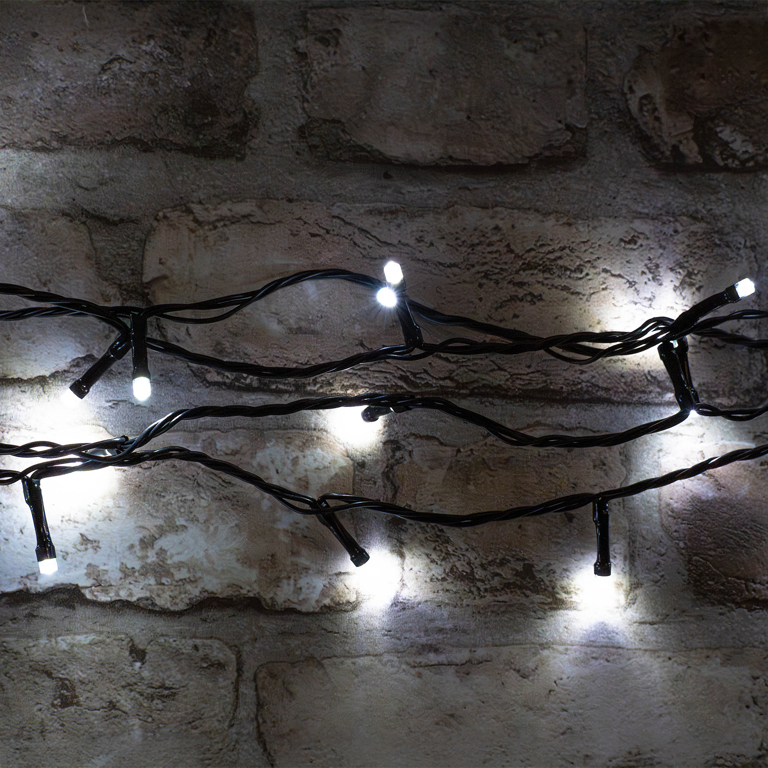 Outdoor LED Battery Operated String Lights with Timer Cool White - 120 LEDs 9.5m - Image 3