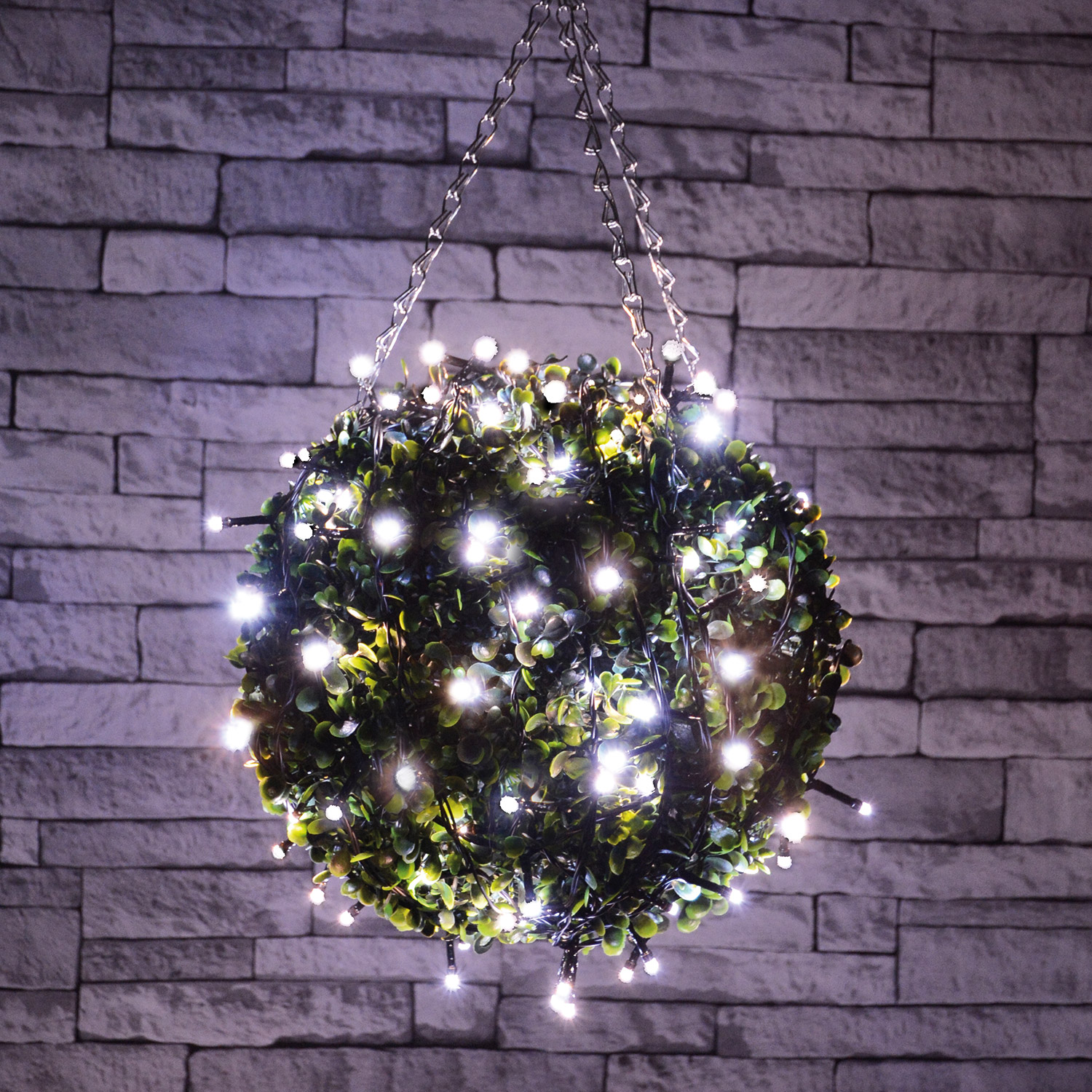 Outdoor LED Battery Operated String Lights with Timer Cool White - 120 LEDs 9.5m - Image 5