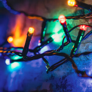 Outdoor LED Battery Operated String Lights with Timer Multicolour - 120 LEDs 9.5m