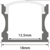 Aluminium LED Tape Profile - Tall Crown - Transparent Capping - Image 2
