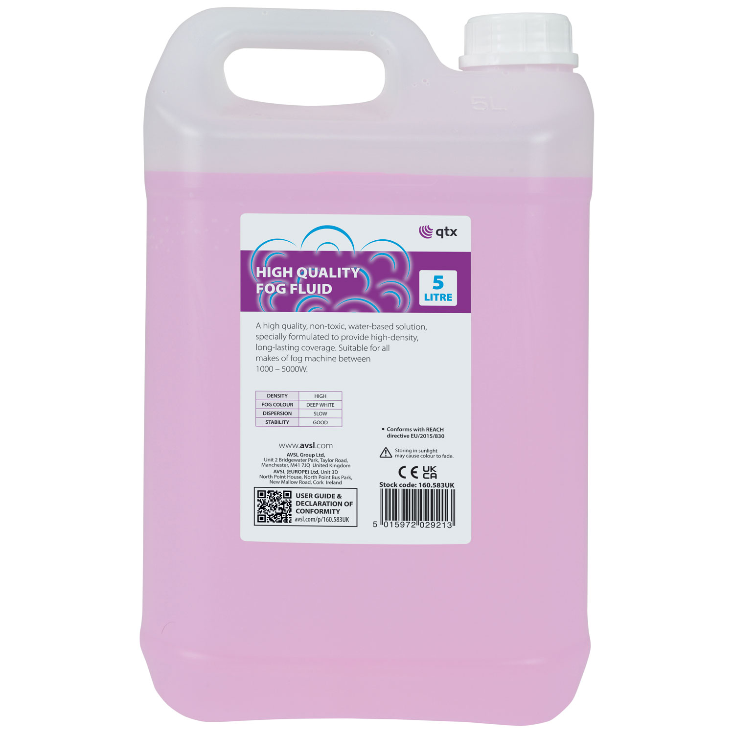 QTX High Quality Fog Fluid Pink 5L