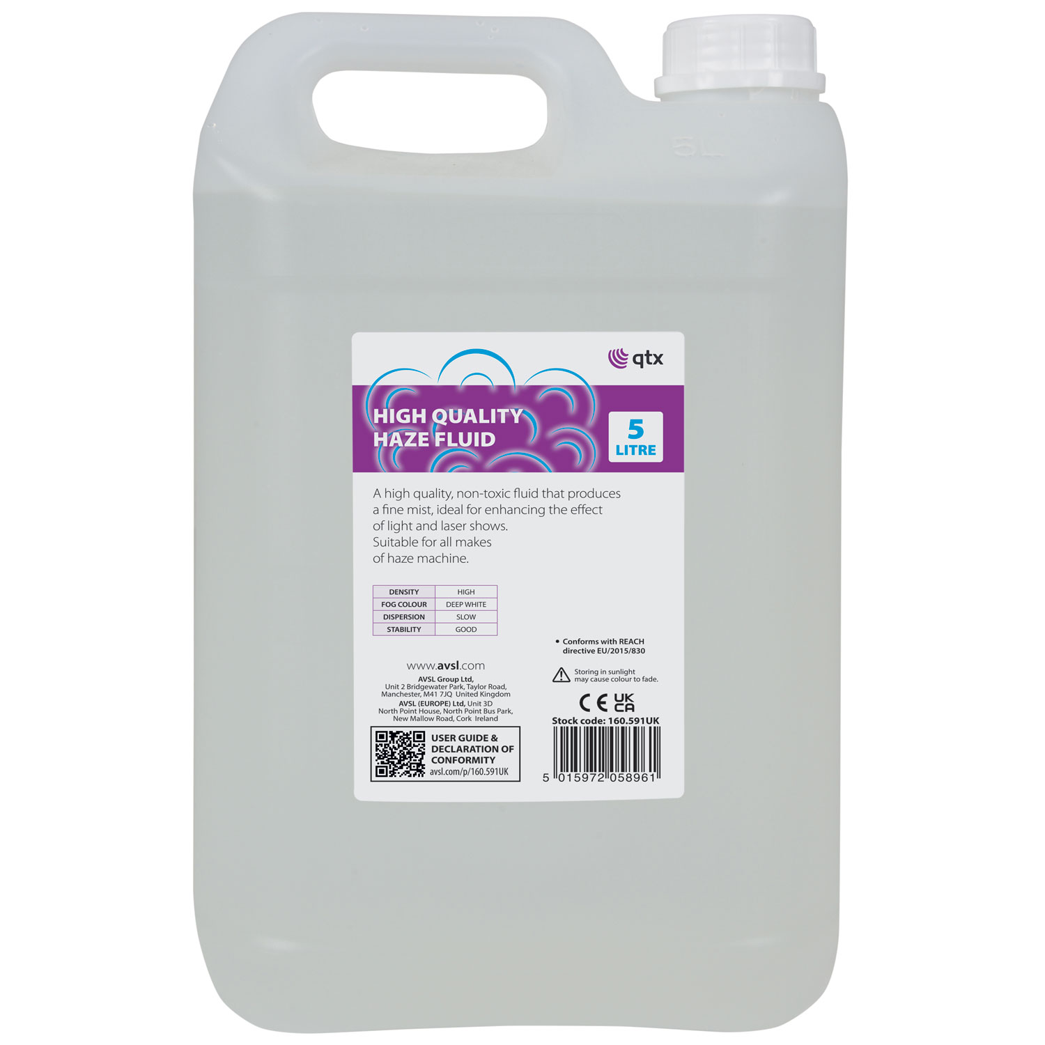 QTX High Quality Haze Fluid 5L