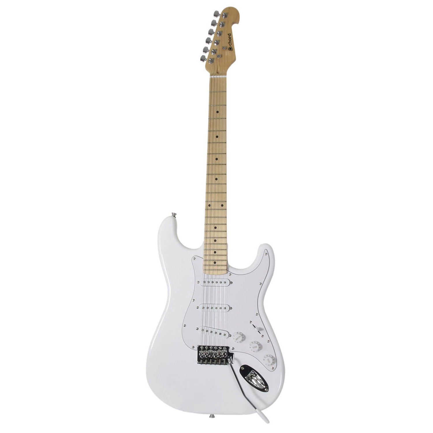Chord CAL63-WHT Electric Guitar with Maple Fingerboard in Arctic White