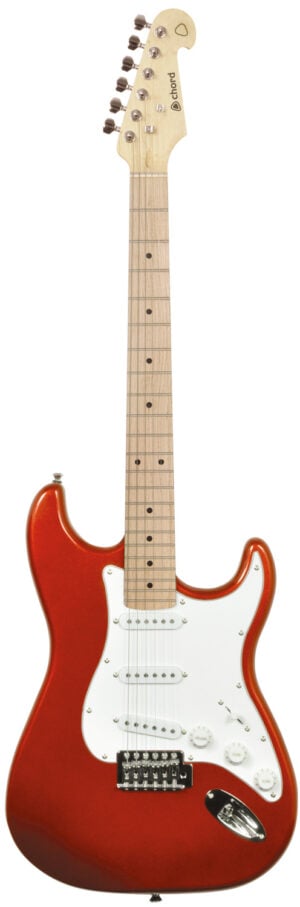 Chord CAL63 Electric Guitar with Maple Fingerboard in Metallic Red