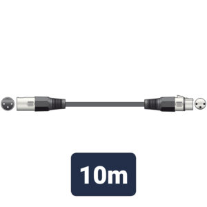 QTX Professional DMX Lighting Lead 3-pin XLR plug to 3-pin XLR socket – 10m