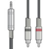 High Quality 3.5mm Stereo Plug to 2 x RCA Plugs Audio Lead 1.5m - Image 2