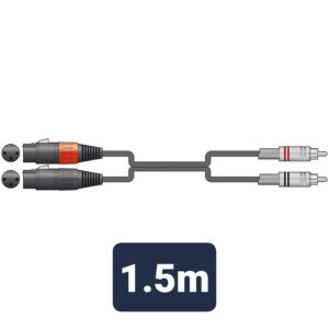 Citronic 2 x XLR Female - 2 x RCA Plugs Audio Connection Lead