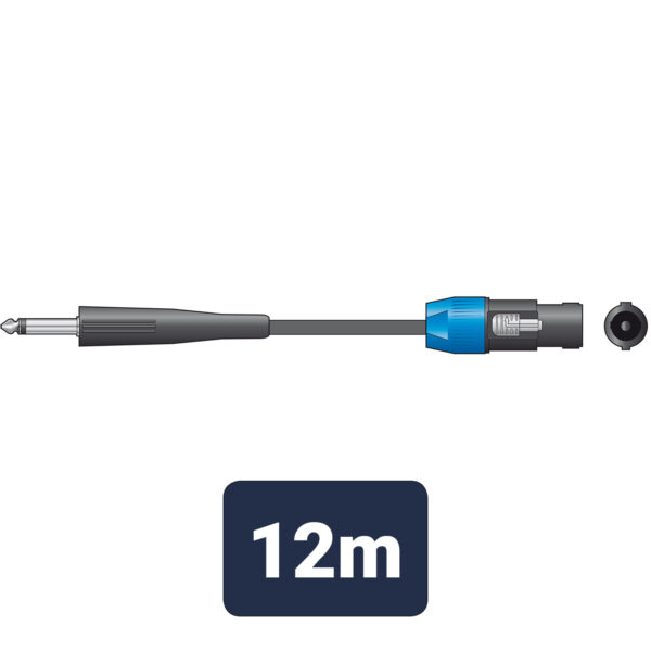 Chord Classic 6.3mm Jack to Speakon Plug Speaker Lead - 12m