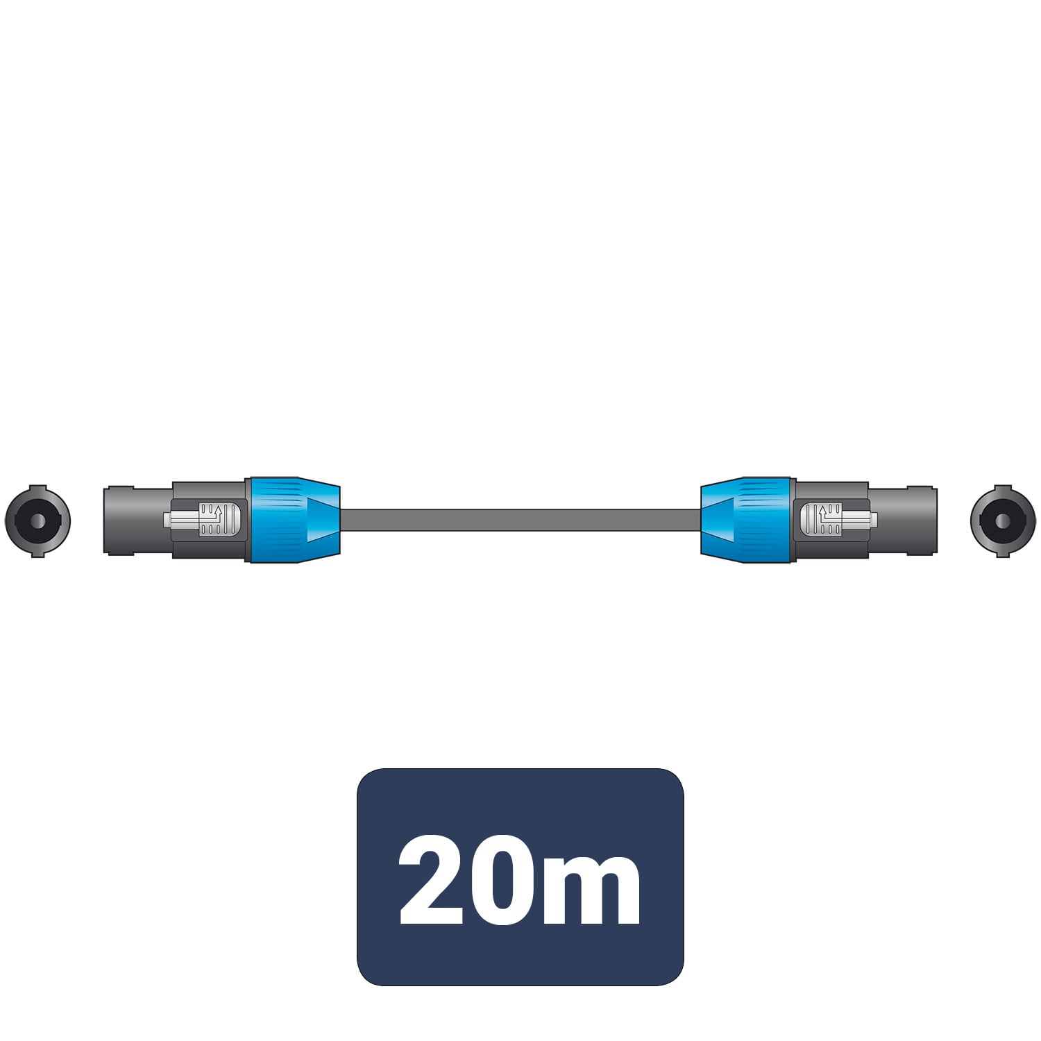 Classic Speakon to Speakon Speaker Lead - 20m Long