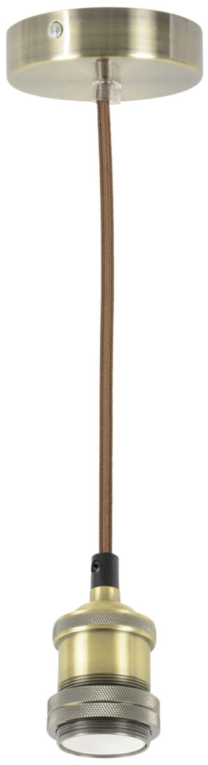 Lyyt Antique Brass Vintage E27 Pendant Cord Set