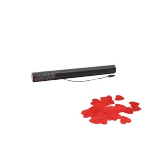 Electric Confetti Cannon 50cm Red Hearts