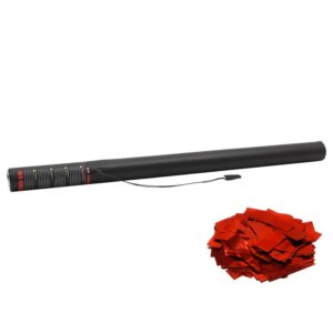 Electric Confetti Cannon 80cm Red Metallic