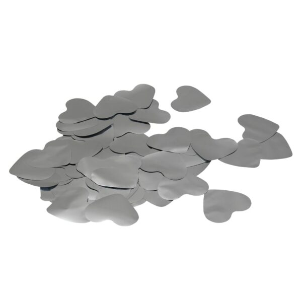 Loose Confetti Hearts 55mm� - Metallic Silver 1kg