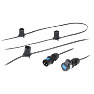 100m BC Festoon, 3m Spacing with 16A Plug and Socket