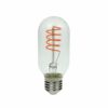 4W LED T45 Funky Spiral Filament Lamp ES, Pink - Image 2