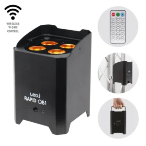 LEDJ Rapid QB1 RGBA Portable Battery Powered Uplighter