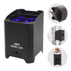 LEDJ Rapid QB1 HEX IP Portable Battery Powered Uplighter