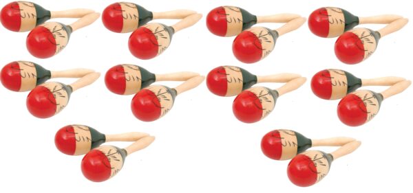 Chord Wooden 10″ Maracas - 10 Pairs