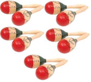 Chord Wooden 10″ Maracas x 5 Pairs