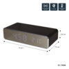 Recharge: Wireless Fast Charging Digital Alarm Clock - Black - Image 4