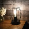Decorative Vintage Style Cage Table Lamp - Image 2