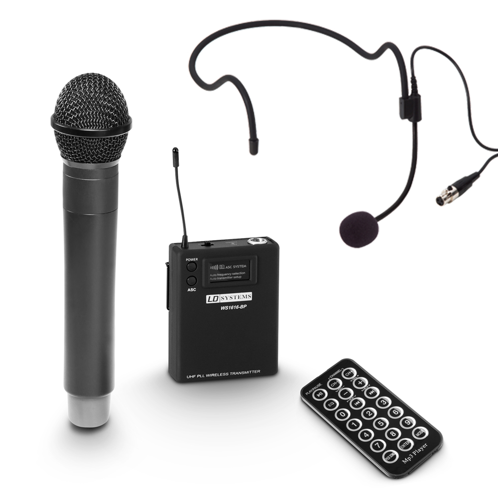 LD Systems Roadbuddy 10 HBH 2 Battery Powered Bluetooth Speaker with Wireless HandHeld Microphone, Bodypack and Headset - Image 10