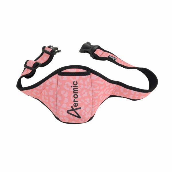 Aeromic Deluxe Fitness Microphone Pouch Belt - Ocelot Pink/Black