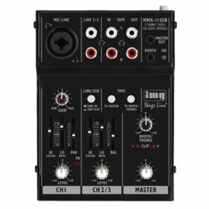 IMG Stageline MMX-11USB Compact 2-Channel Mixer with USB Interface