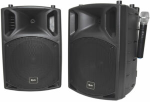 PAV10 Portable PA System + 2 UHF Mics, CD/DVD, USB/SD and Bluetooth