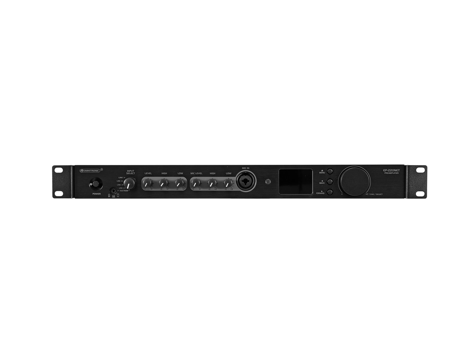 Preamplificatore EP-220NET OMNITRONIC Con Internet Radio, DAB+, FM, Bluetooth, E Ingressi XLR – Rack 19”