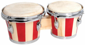 PBG67-2TR - Premium Quality Bongos with Carry Bag - Red