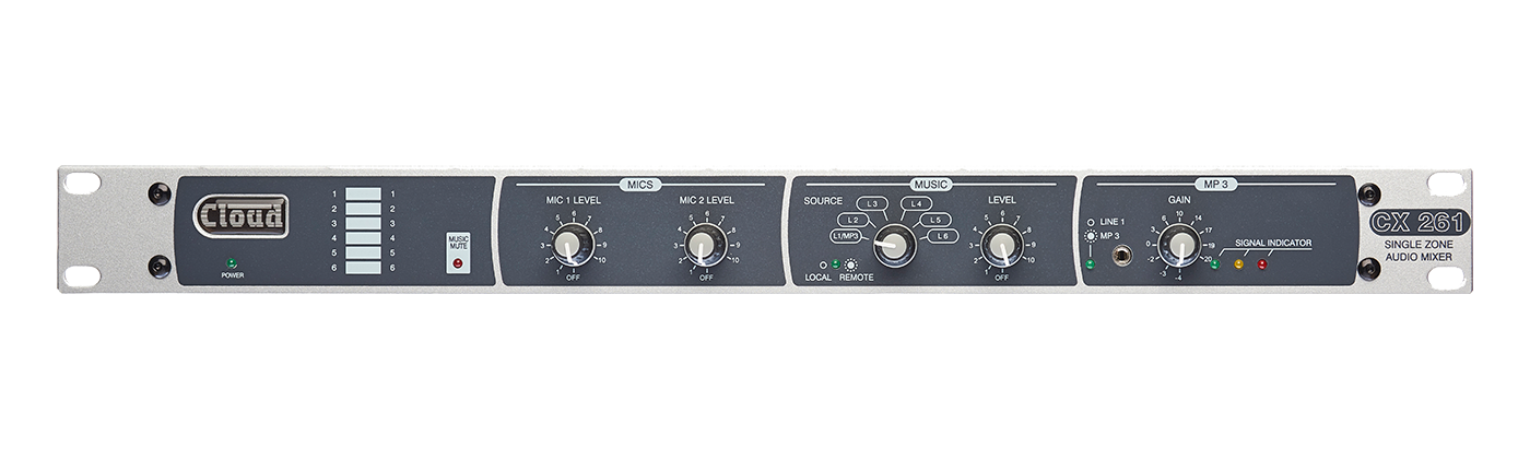Cloud CX261 1U Rack Mount Audio Mixer