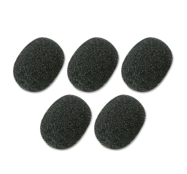 Black Micro Windshields for Headset Microphones (Pack of 5)