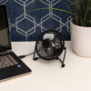 Prem-I-Air Mini 4" Adjustable USB Cooling Desk Fan With Stand (Black) - Image 2