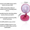 Prem-I-Air Compact USB Rechargeable Desktop Fan with Adjustable Head (Pink) - Image 3