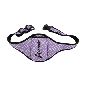 Aeromic Purple Grid Upright Pouch with Black Logo