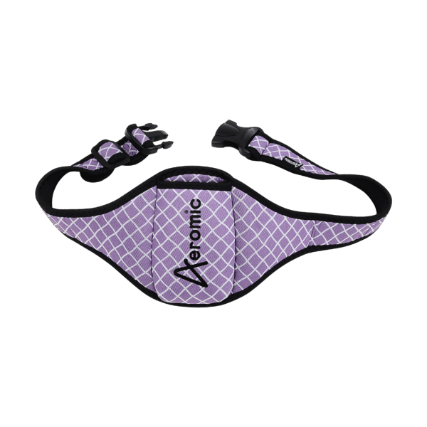 Aeromic Purple Grid Upright Pouch with Black Logo