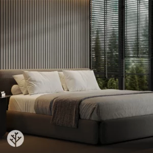 Acupanel® Luxe Colour Slate Grey Acoustic Slat Wall Panel
