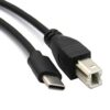 USB-C Male to USB B Male USB 2.0 Lead, 2m - Image 2