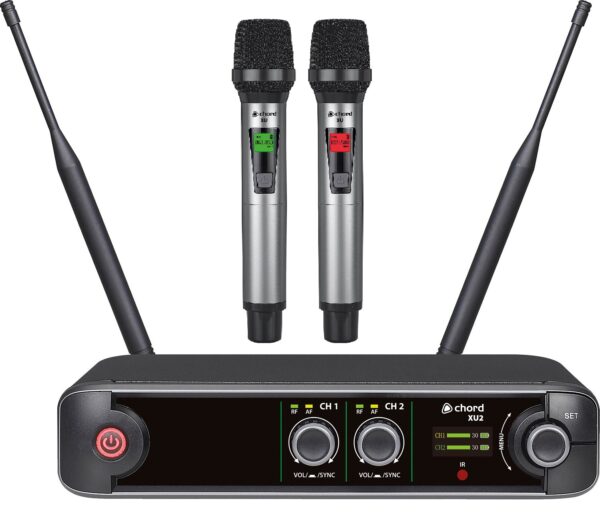 Chord XU2 Wireless Dual Handheld UHF Microphone System