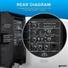 Gemini GD-L115BT 1000W 15″ Active LED Loudspeaker Bluetooth + 3Ch Mixer 1000W - Image 10