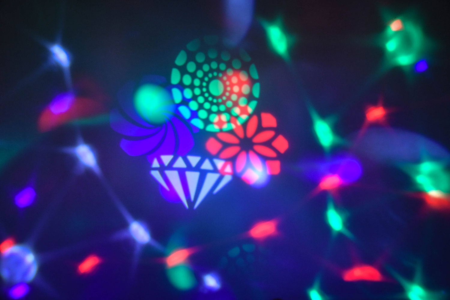 QTX Crystal Blaze LED Moonglow Style Light Effect with GOBOs - Image 5